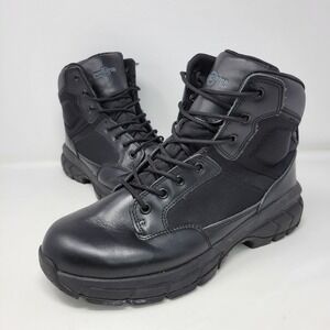 Interceptor Mens Tactical Side Zip Boots Black Leather MNIN48DP001 Size 10